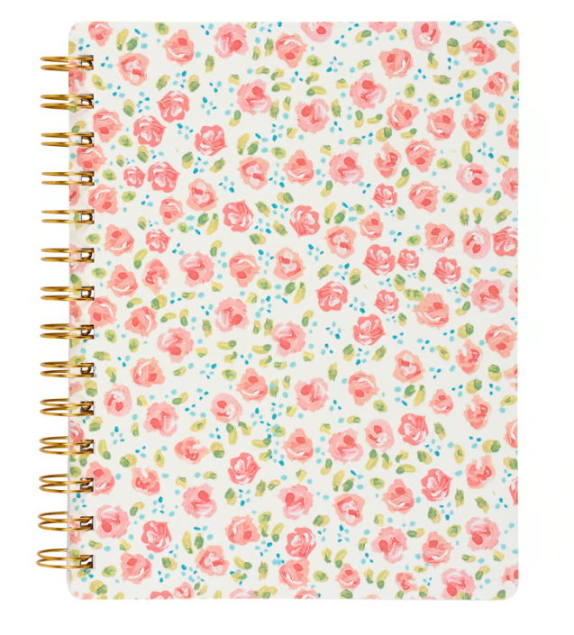 Tiny Pink Roses Spiral Notebook