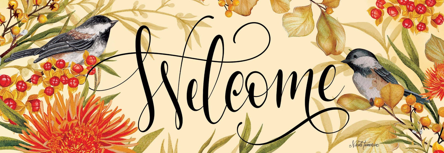 Chickadees and Berries Signature Sign - Custom Decor