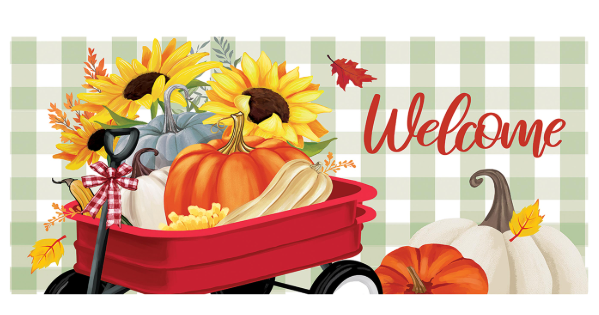 Wagon Filled with Pumpkins Sassafras Switch Mat Insert