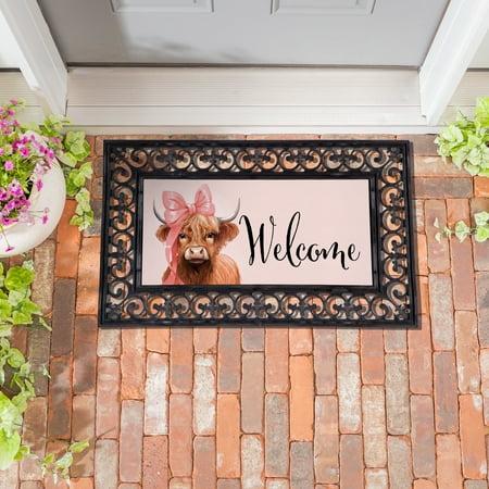 Blossom the Bowtiful Highland Cow Sassafras Switch Mat