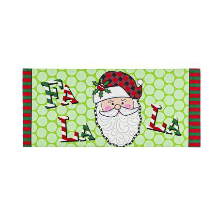 Santa Claus with Holly Sassafras Switch Mat Doormat Insert