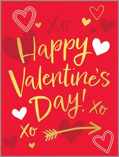 Hearts & Arrows Happy Valentine's Day Greeting Card