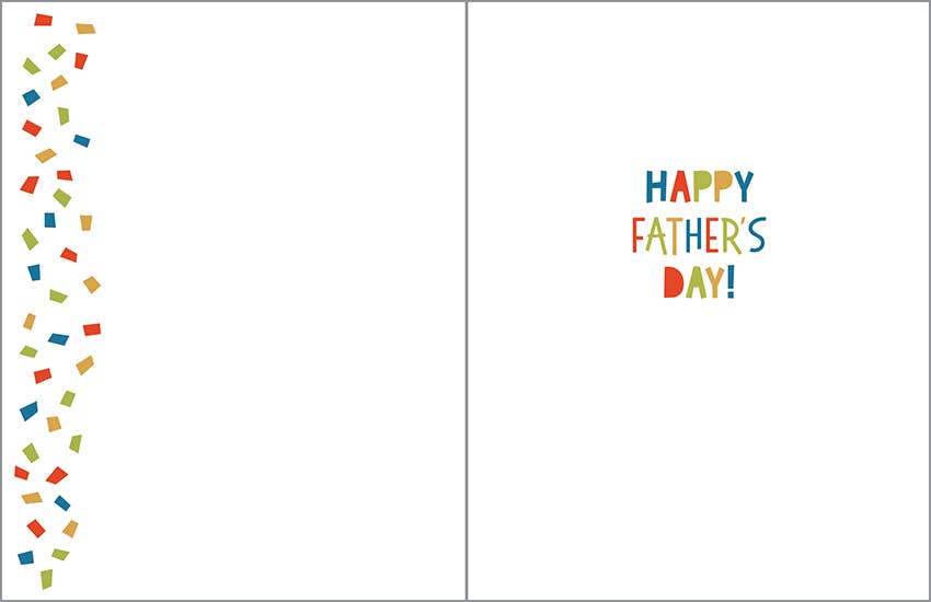 Father's Day Greeting Card - Best Dad Ever Confetti