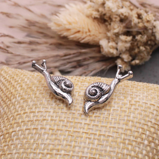 Garden Dweller Snail Stud Post Earrings