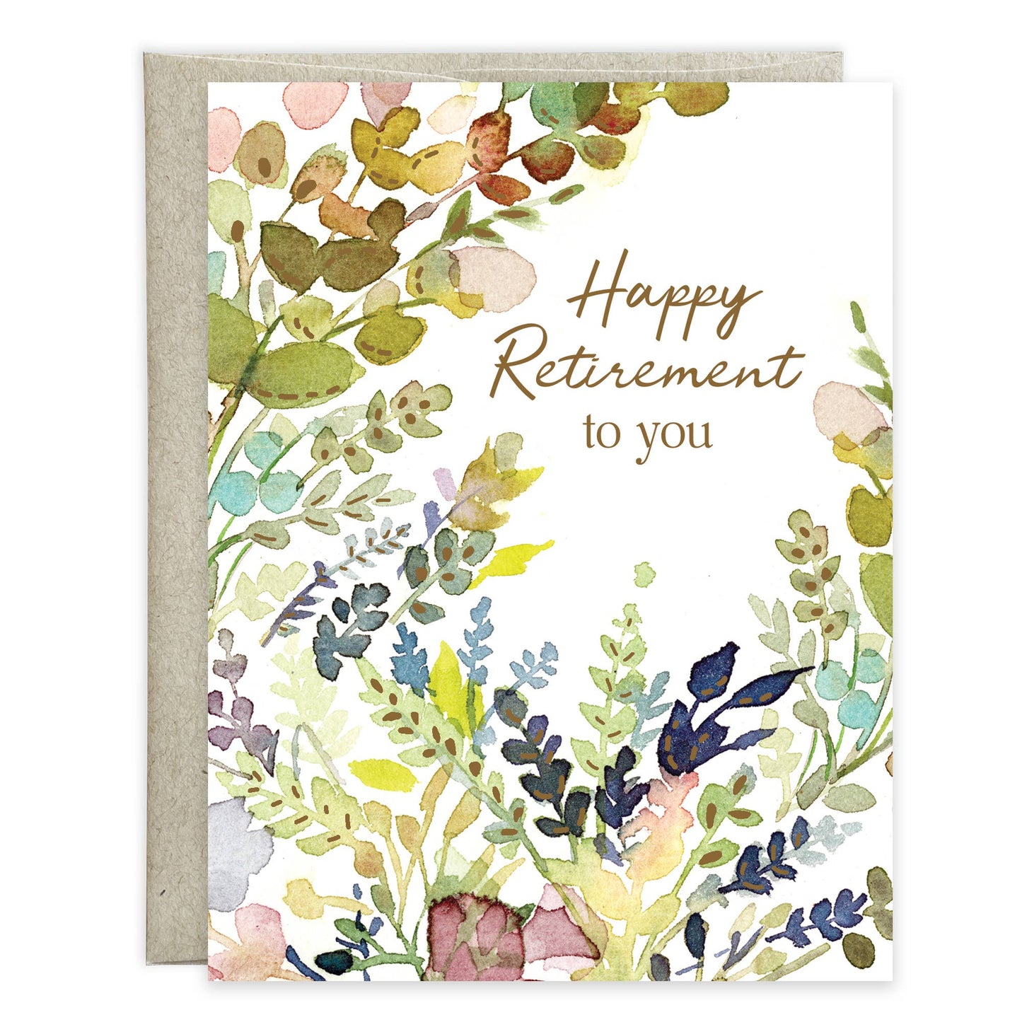 Happy Retirement Greeting Card - Leaves and Foliage