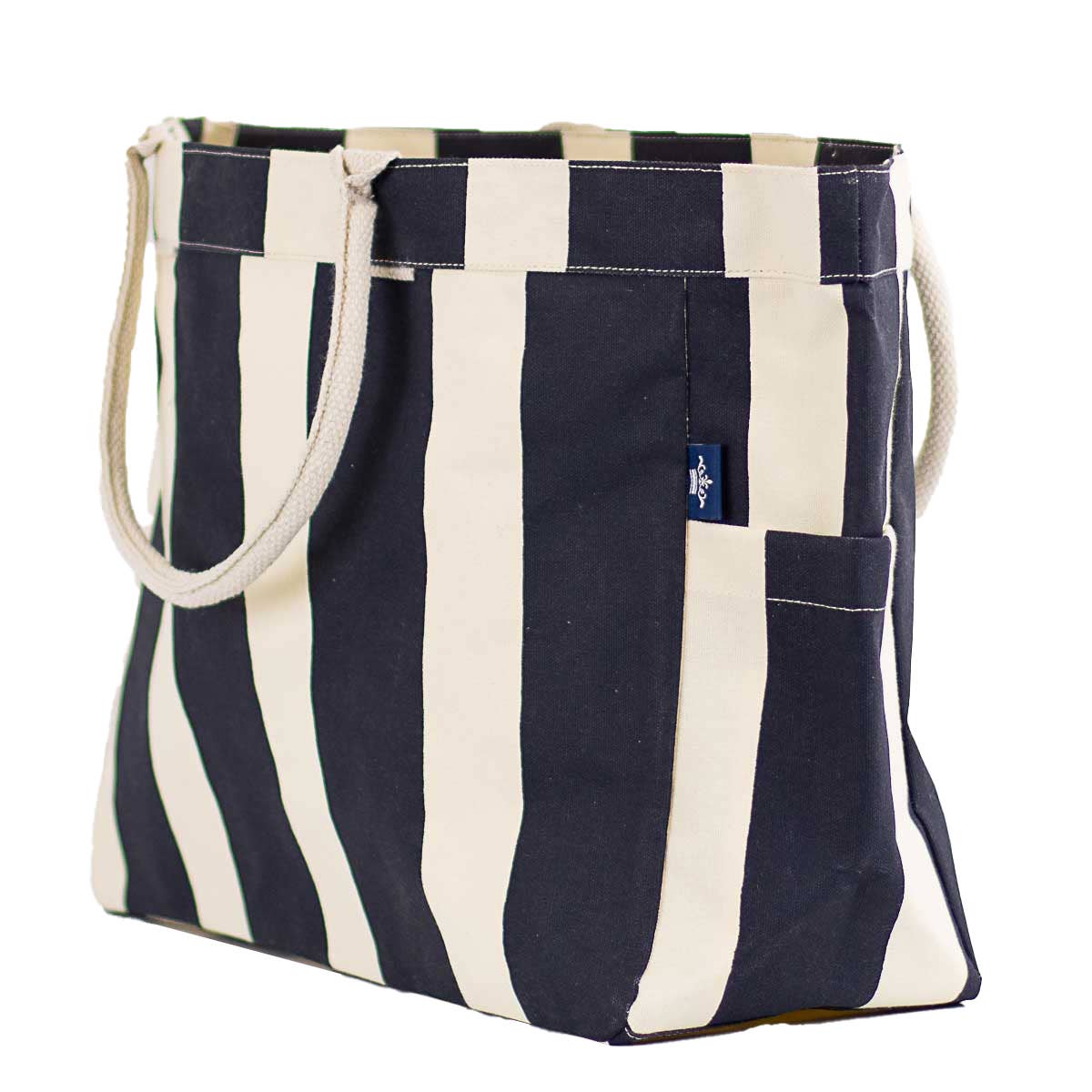 Cabana Stripe Tote Bag - Navy