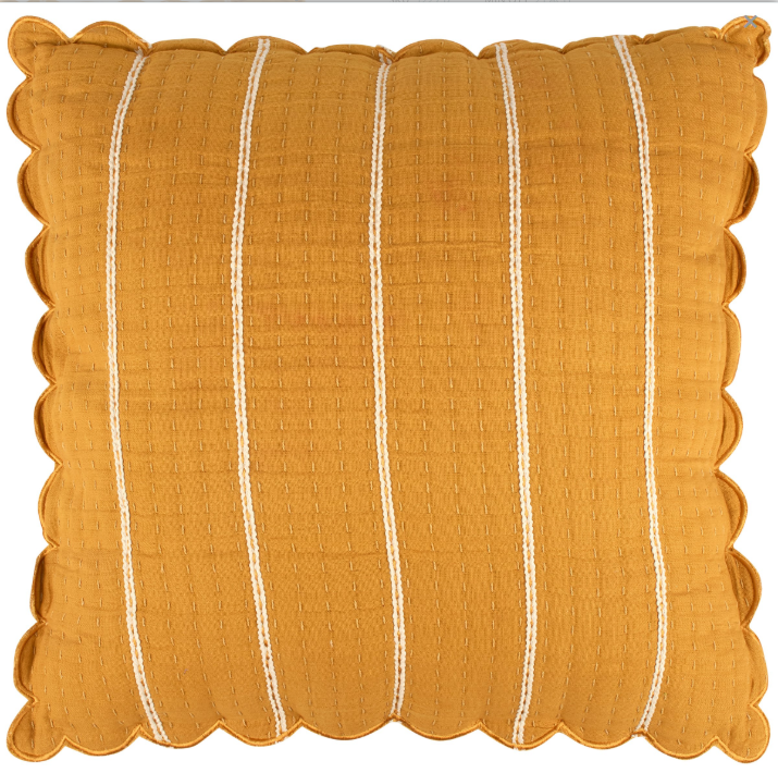 Saffron Scallop Throw Pillow - 20" x 20"