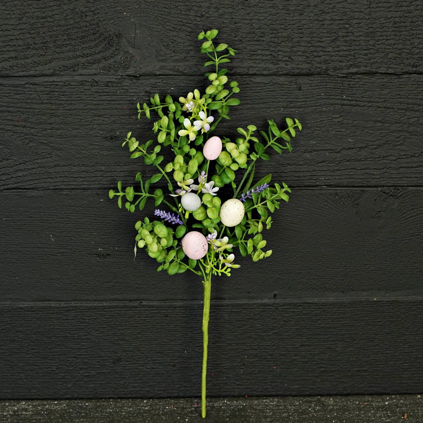 Spring Flowers with Easter Eggs Faux Floral Spray - 18"