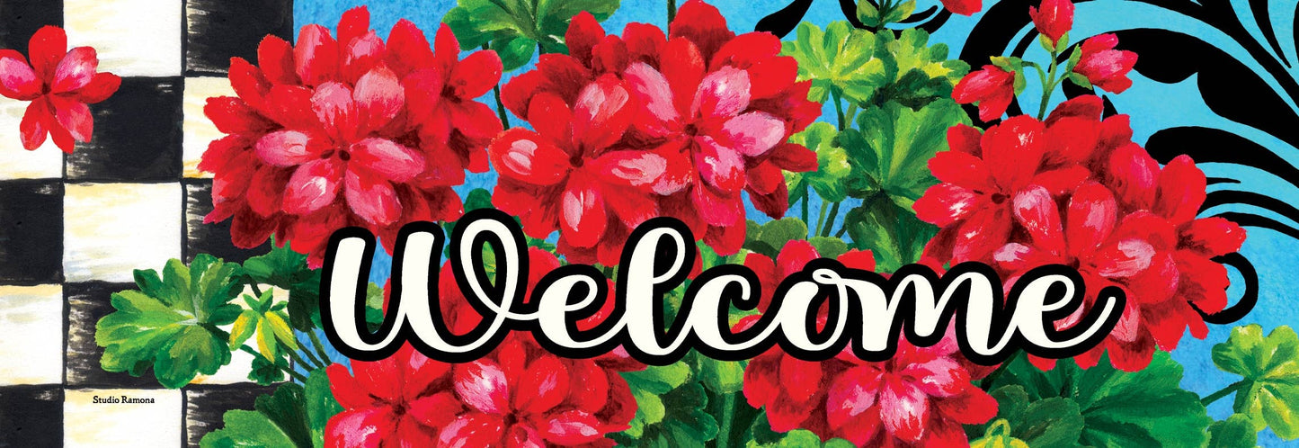 Checkered Geranium Signature Sign Insert