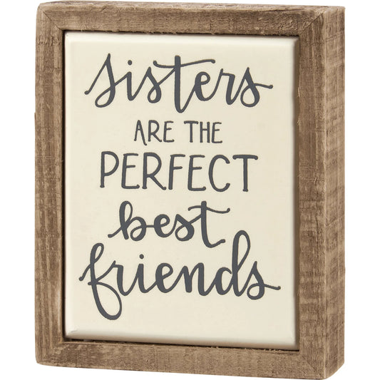 Sisters Best Friends Mini Box Sign