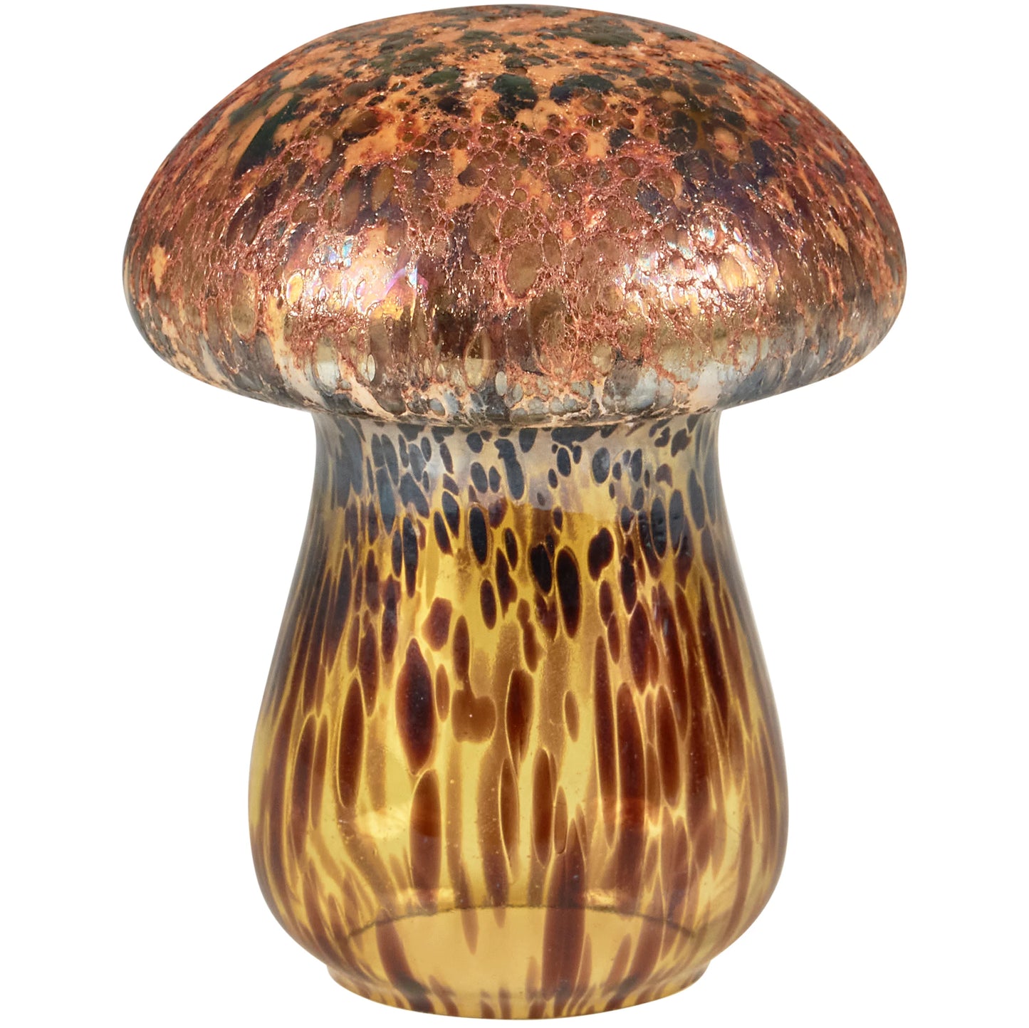 Tortoiseshell Design Mushroom Statuary - Glass
