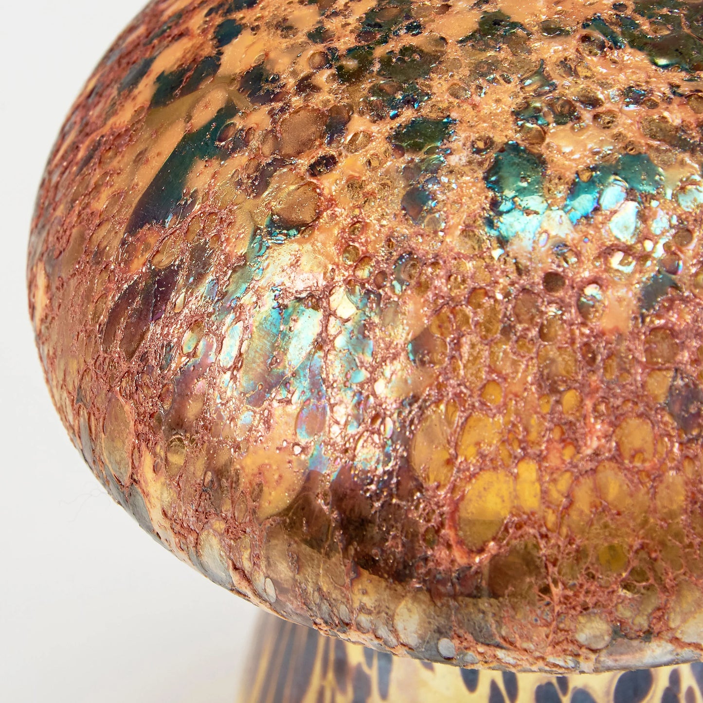 Tortoiseshell Design Mushroom Statuary - Glass