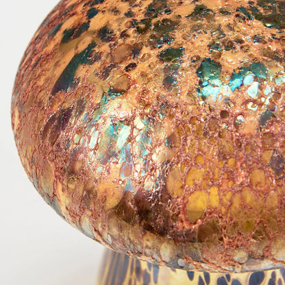 Tortoiseshell Design Mushroom Statuary - Glass