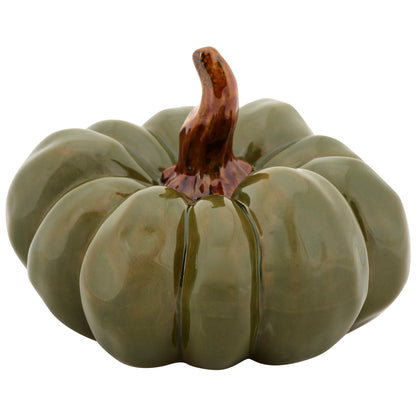 Green Ceramic Organic Shaped Pumpkin