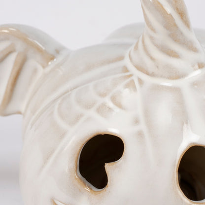 Lighted Batty Pumpkin Figurine