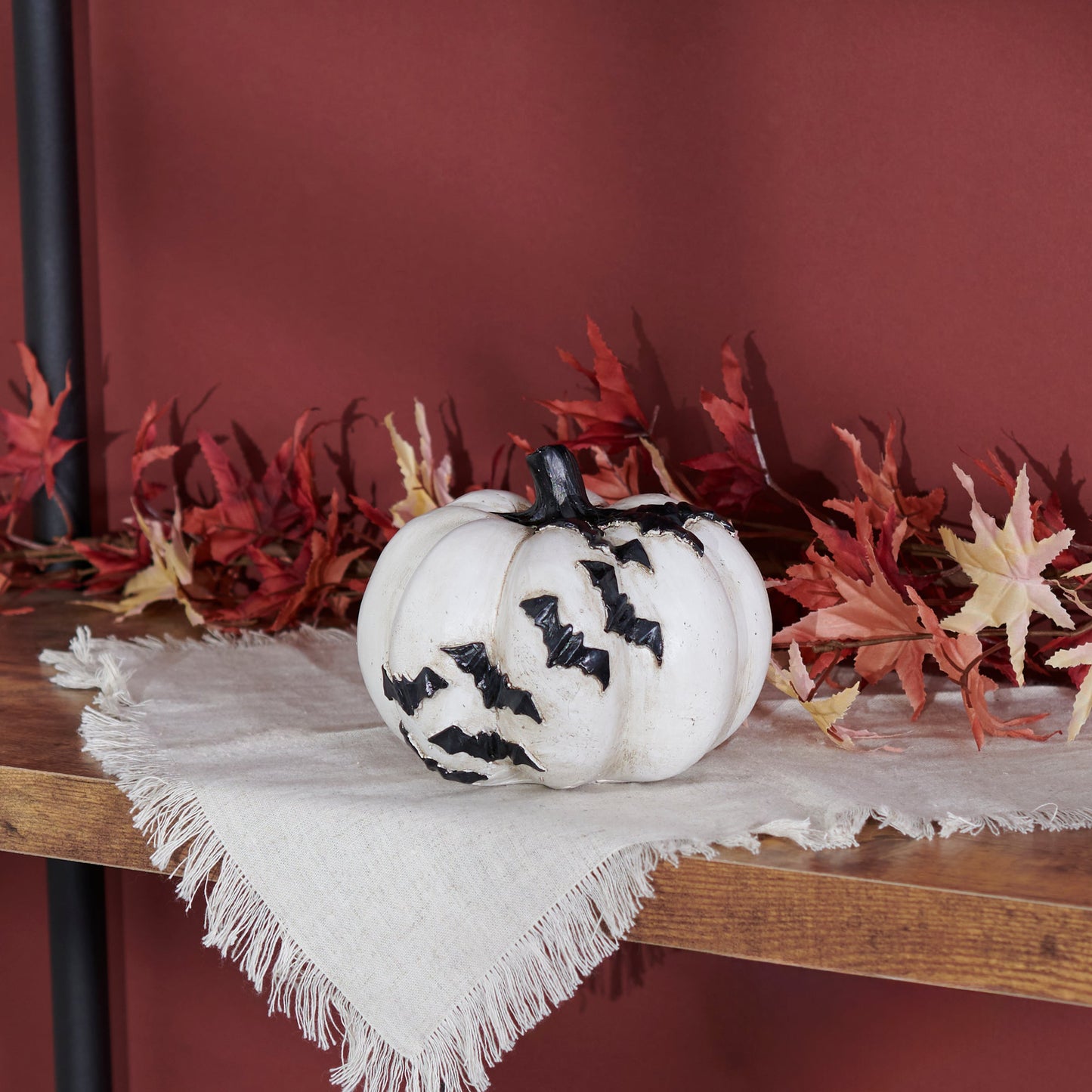 Let's Go Batty - Resin Pumpkin with Bats