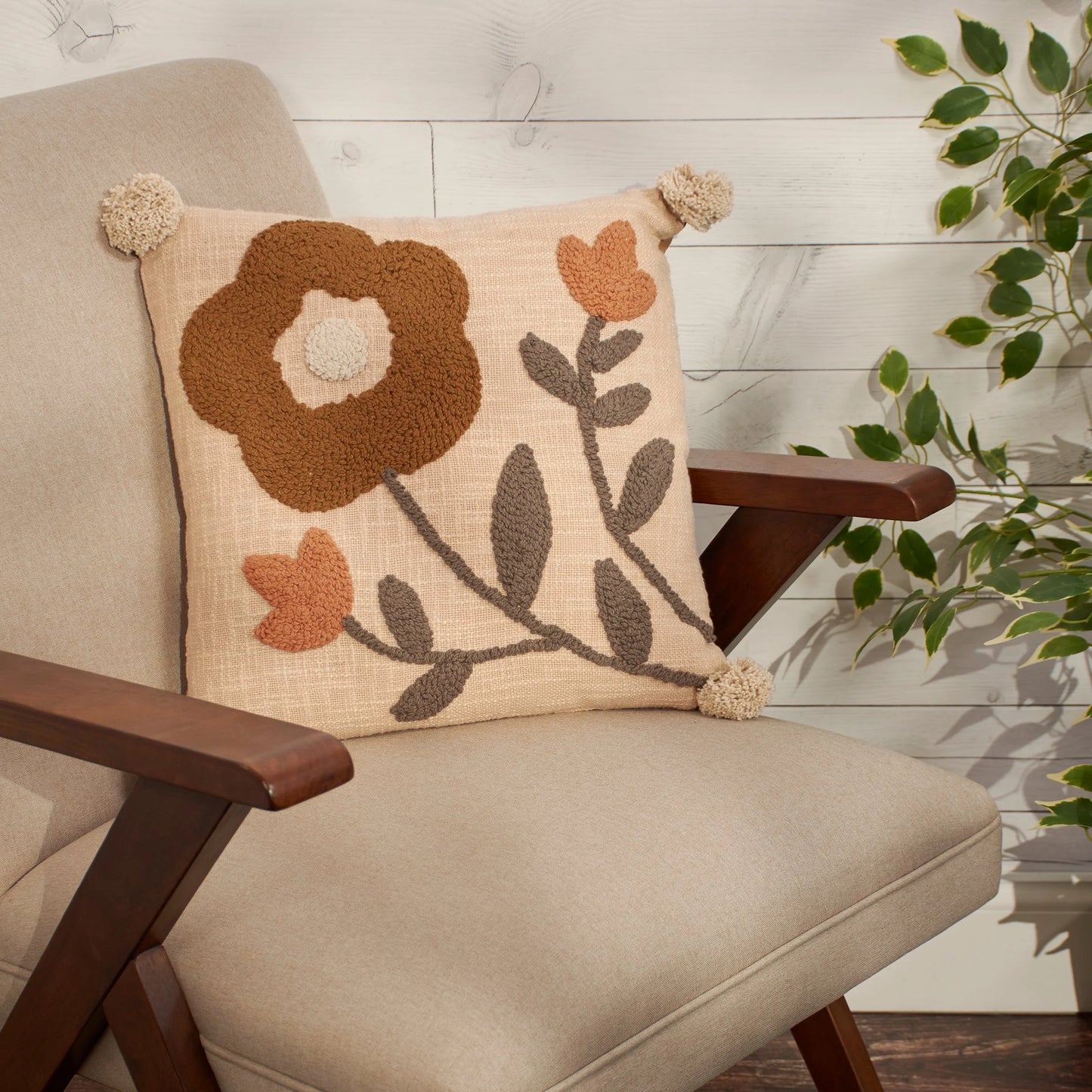 Marigold Blooms Throw Pillow