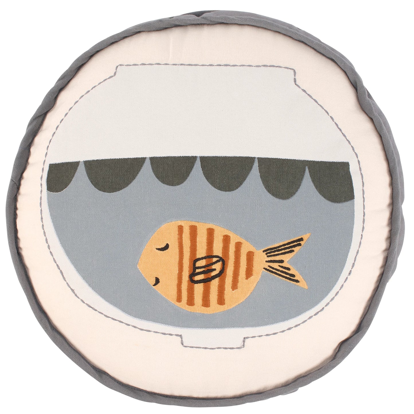 Goldie the Goldfish Round Throw Pillow