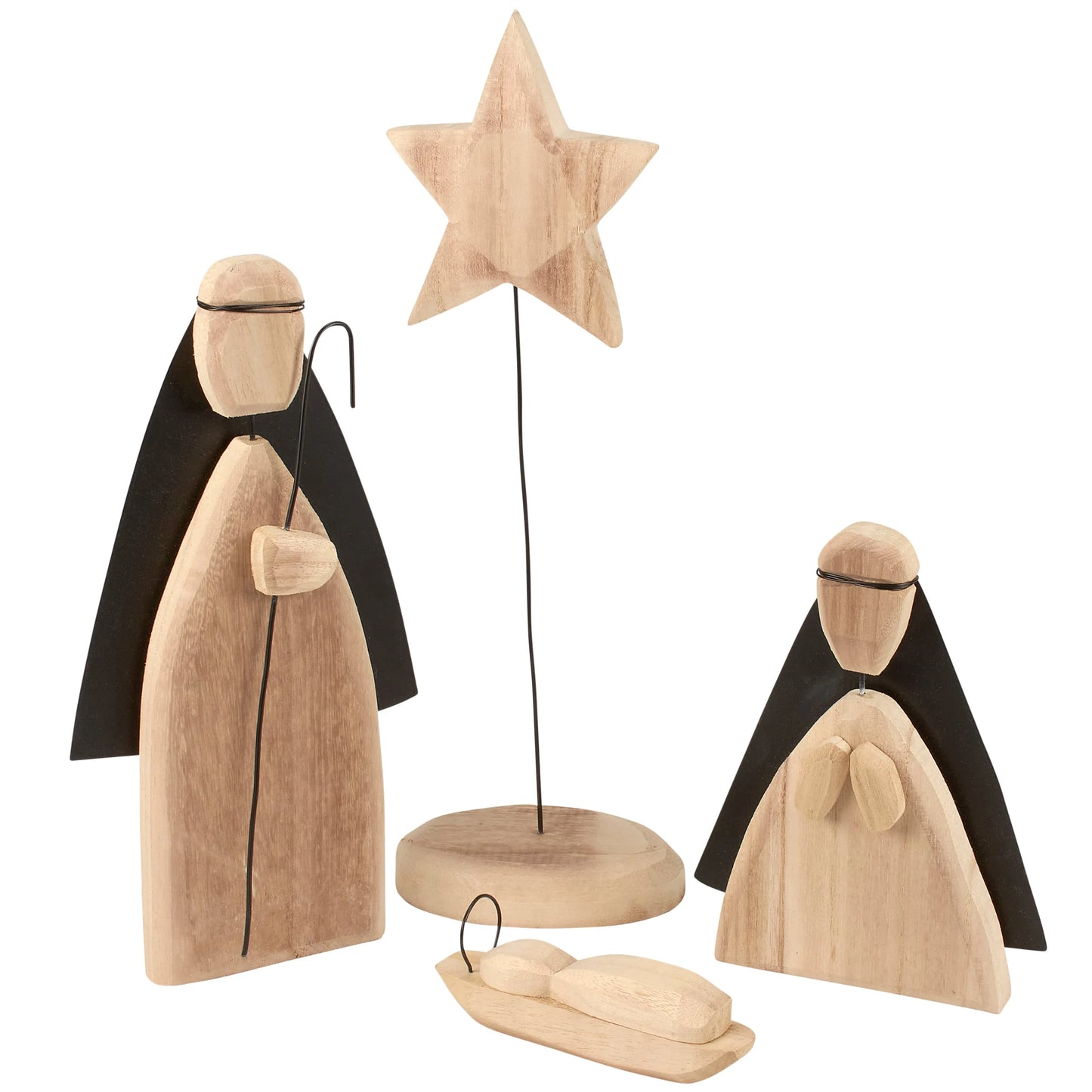 Carved Holy Family Sitter Set