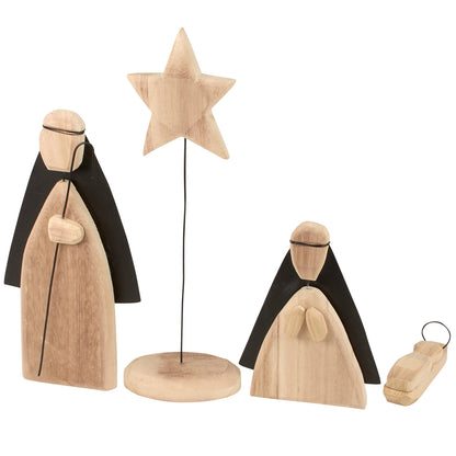 Carved Holy Family Sitter Set