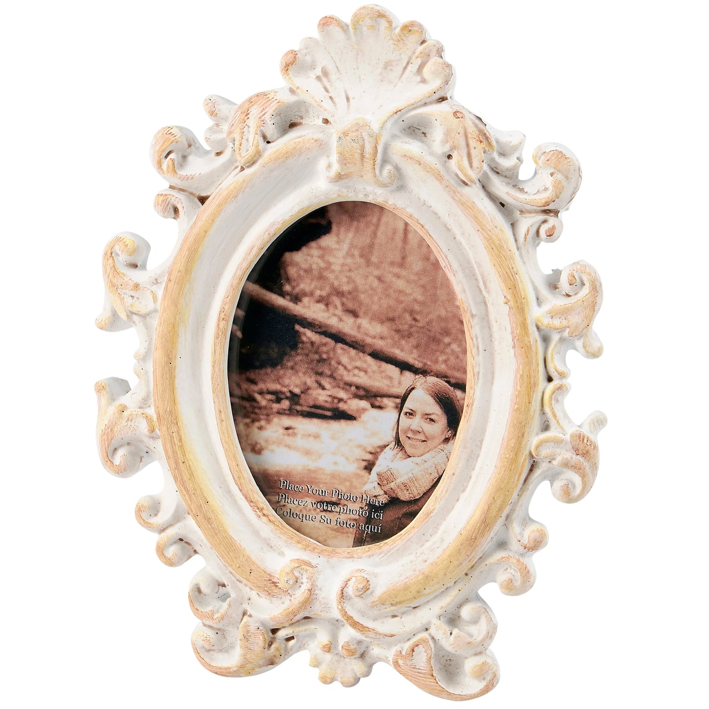 Ornate Oval Picture Frame - Holds 2" x 3" Photo
