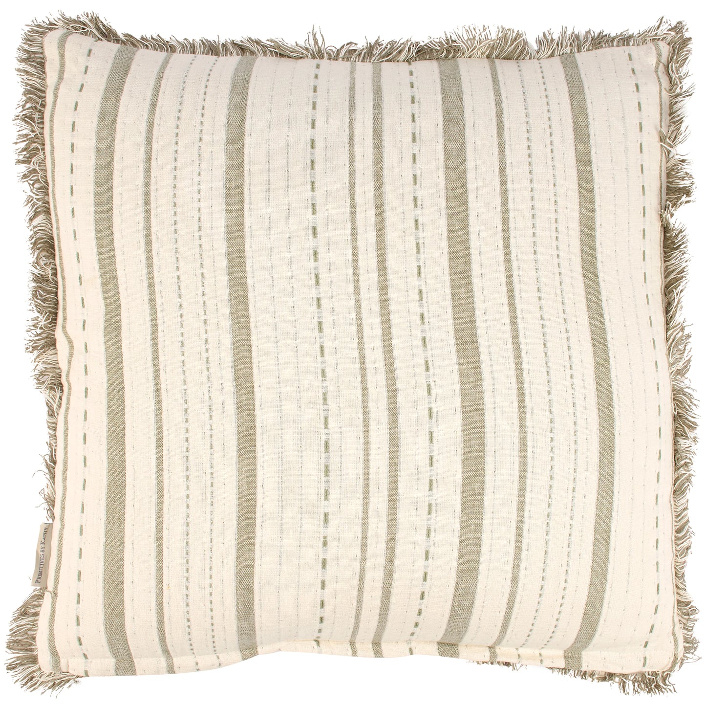 Striped Green Throw Pillow