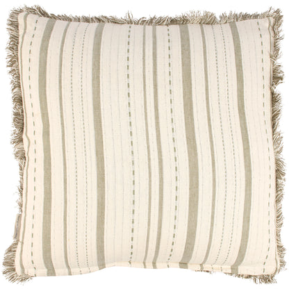 Striped Green Throw Pillow