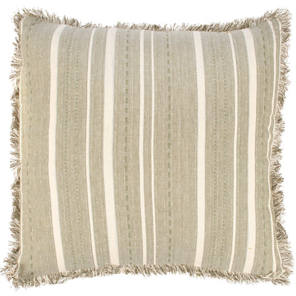 Striped Green Throw Pillow
