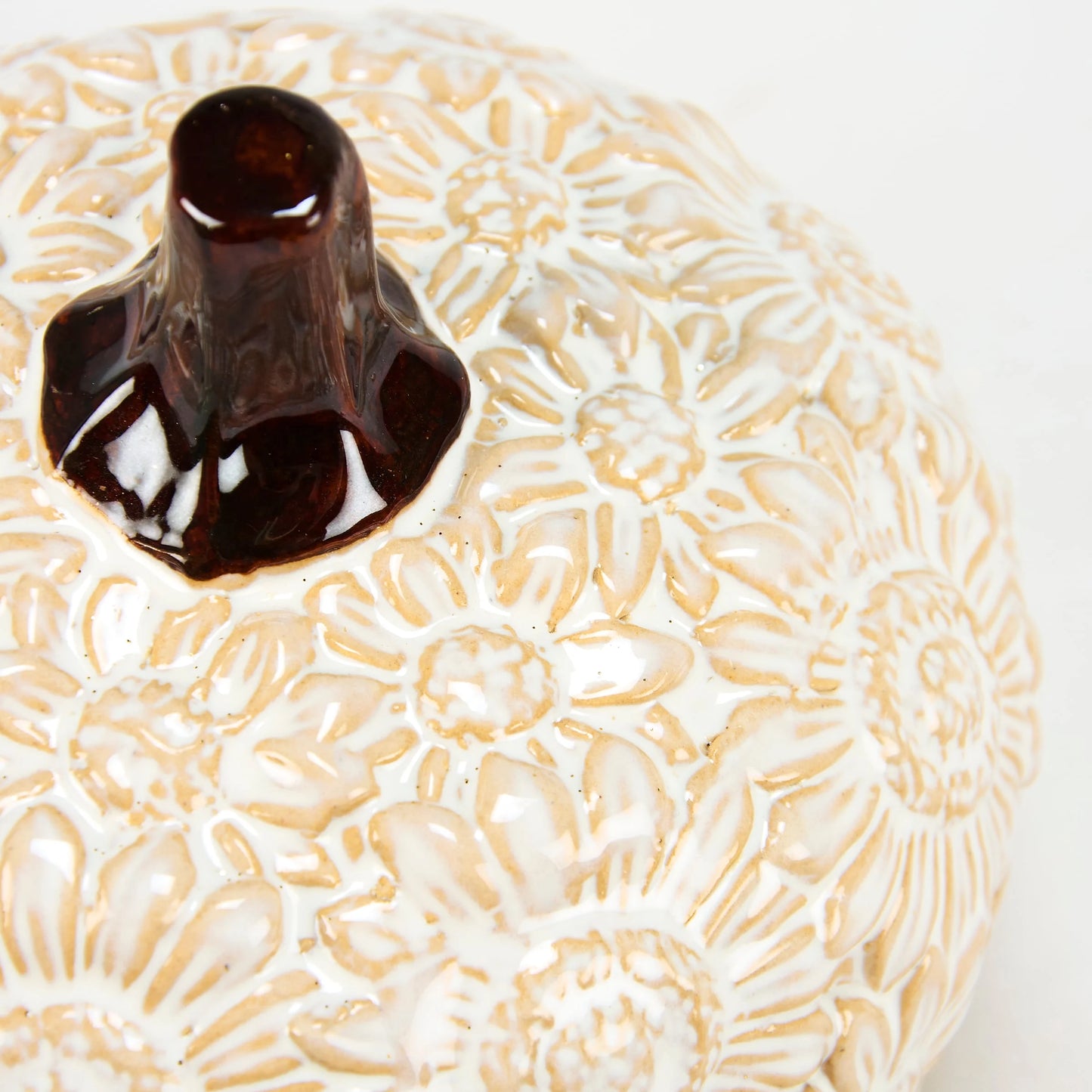 Ceramic Sunflowers Pumpkin