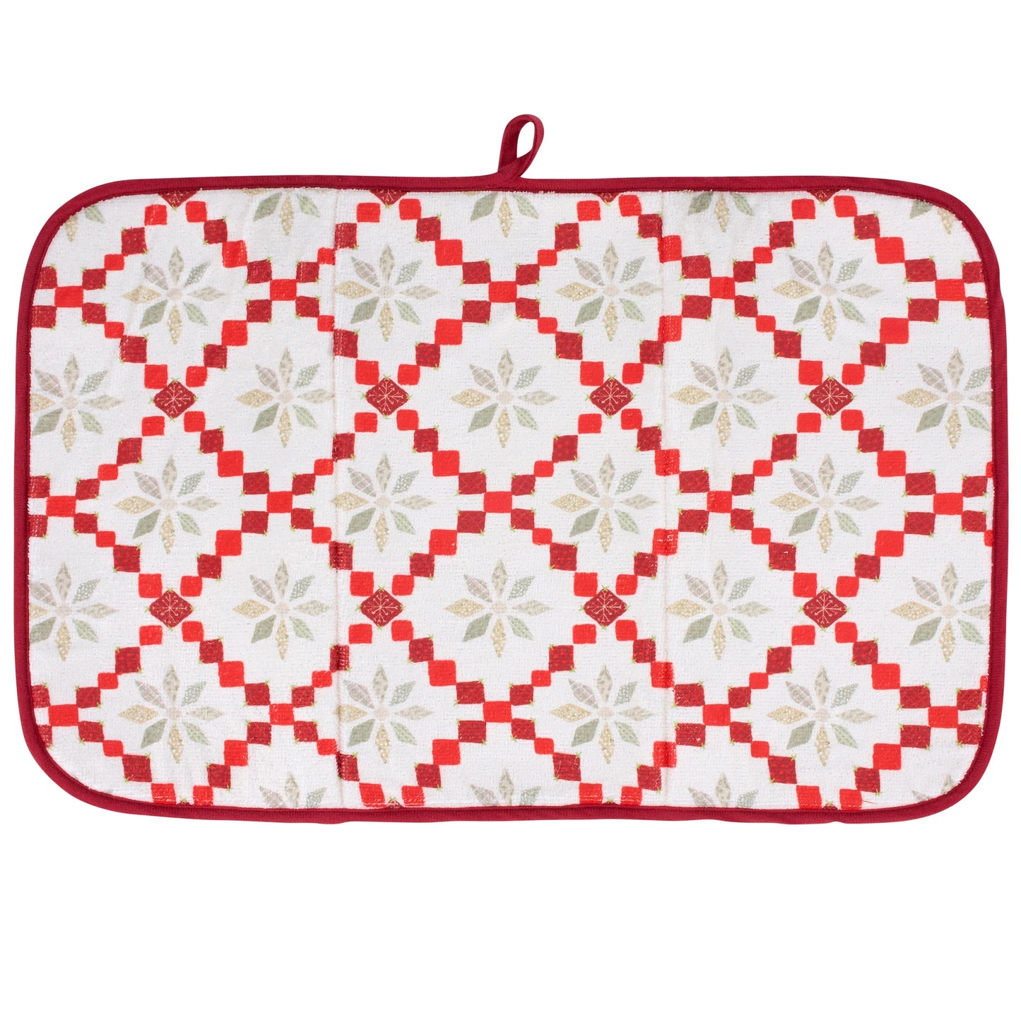 Star Quilt Pattern Dish Drying Mat