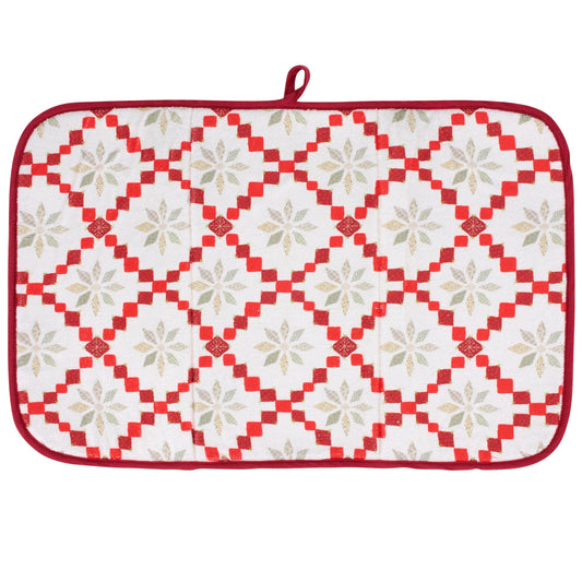 Star Quilt Pattern Dish Drying Mat
