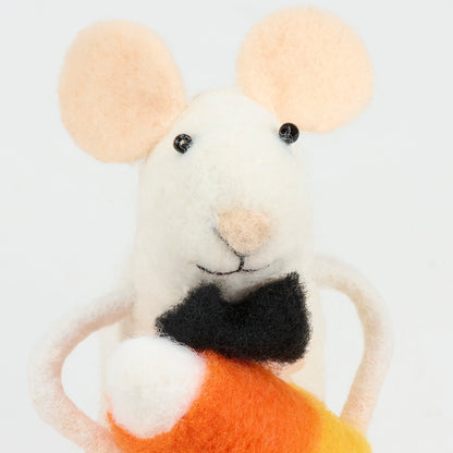 Candy Corn Party Felt Mouse Critter