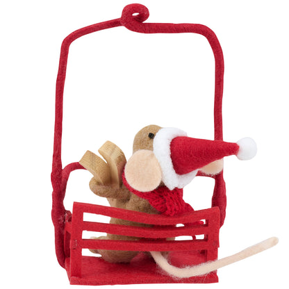 Ski Lift Felt Mouse Critter