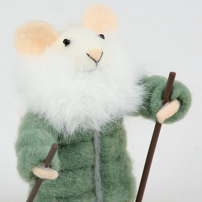 Skier Felt Mouse Critter