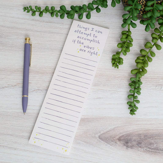 If the Vibes are Right Magnetic Lined Notepad