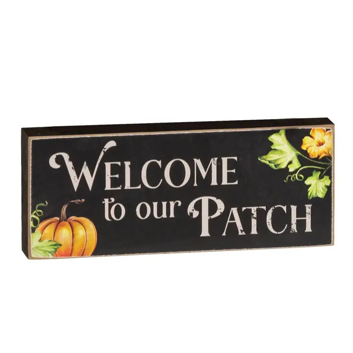 Welcome to Our Patch Wooden Decorative Blocks
