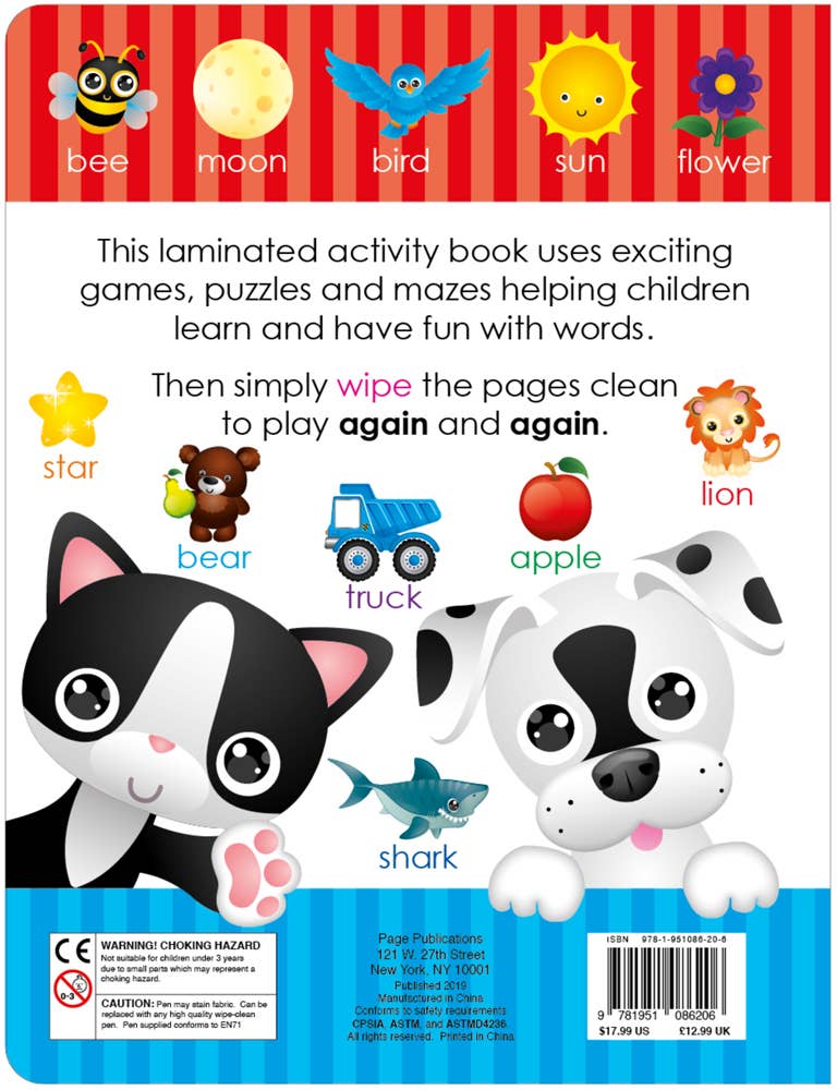Write & Wipe Fun With Words Activty Book