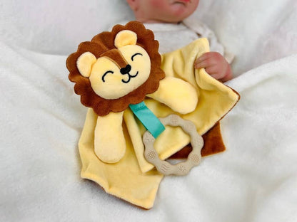 Lennox Lion Lovey - Plush Teething Toy Security Blanket