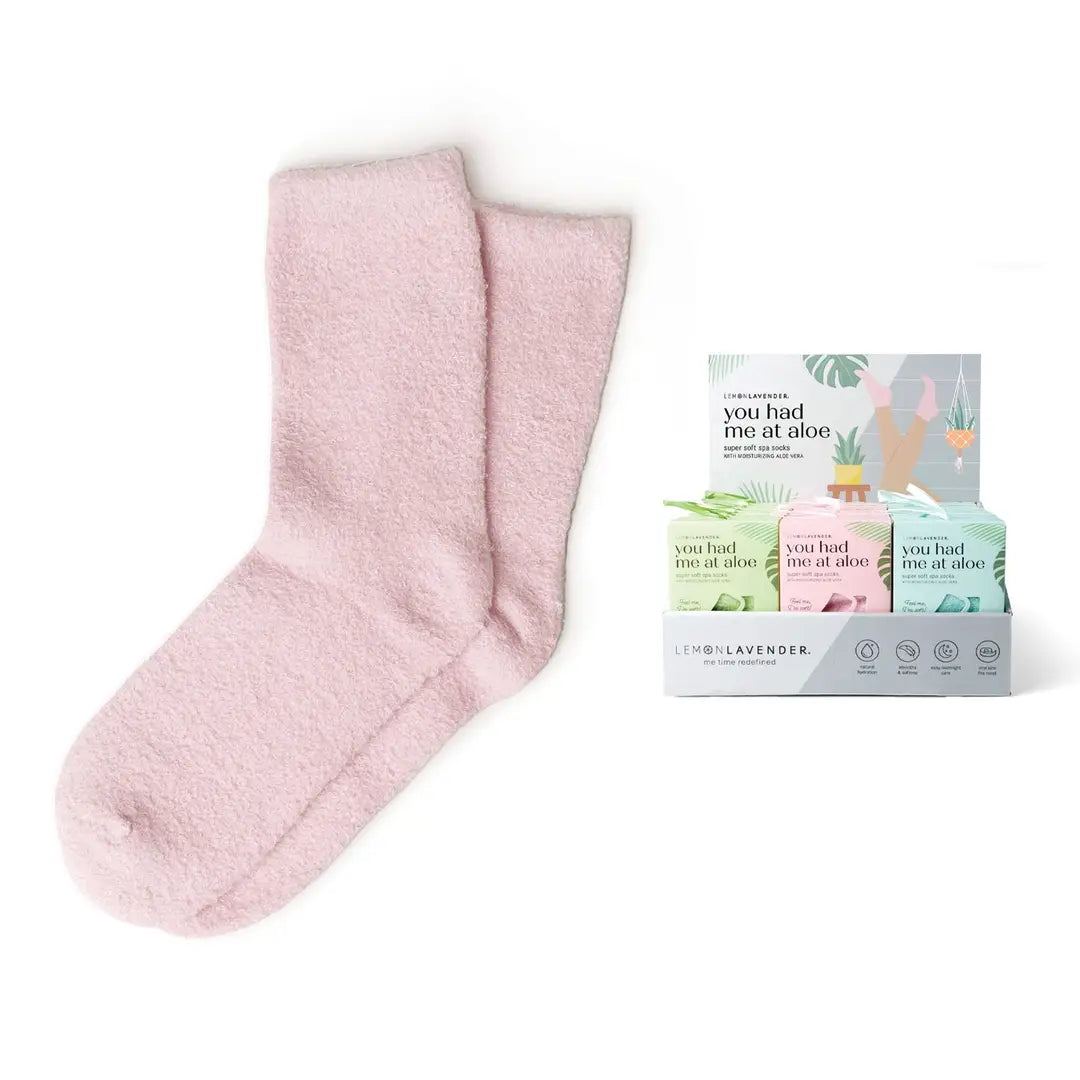 You Had Me At Aloe Super Soft Spa Socks - 3 Colors