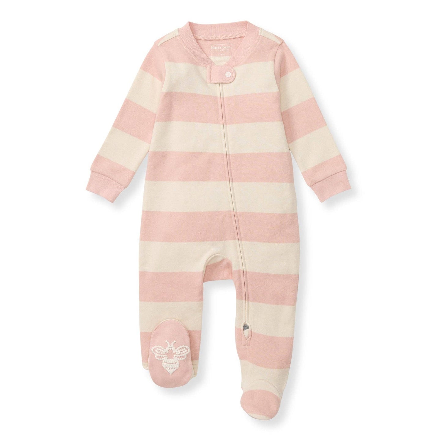 Pink Rugby Stripe Organic Cotton Sleep & Play - Burt's Bees Baby