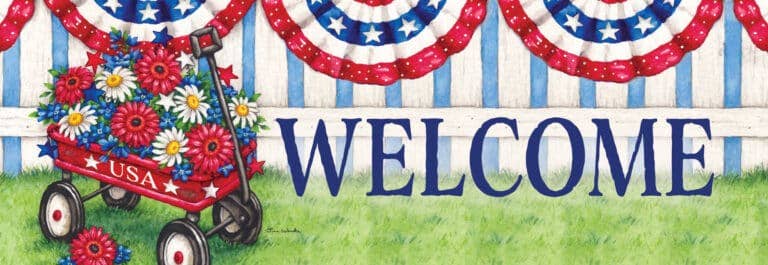 Patriotic Wagon Signature Sign Insert