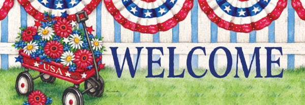Patriotic Wagon Signature Sign Insert