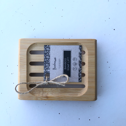 Bamboo Soap Dish with Drain Slots