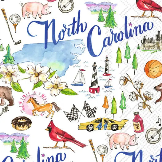 Dinner Napkins Guest Towel - North Carolina