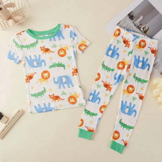 Bamboo Safari Animals Infant Pajama Set