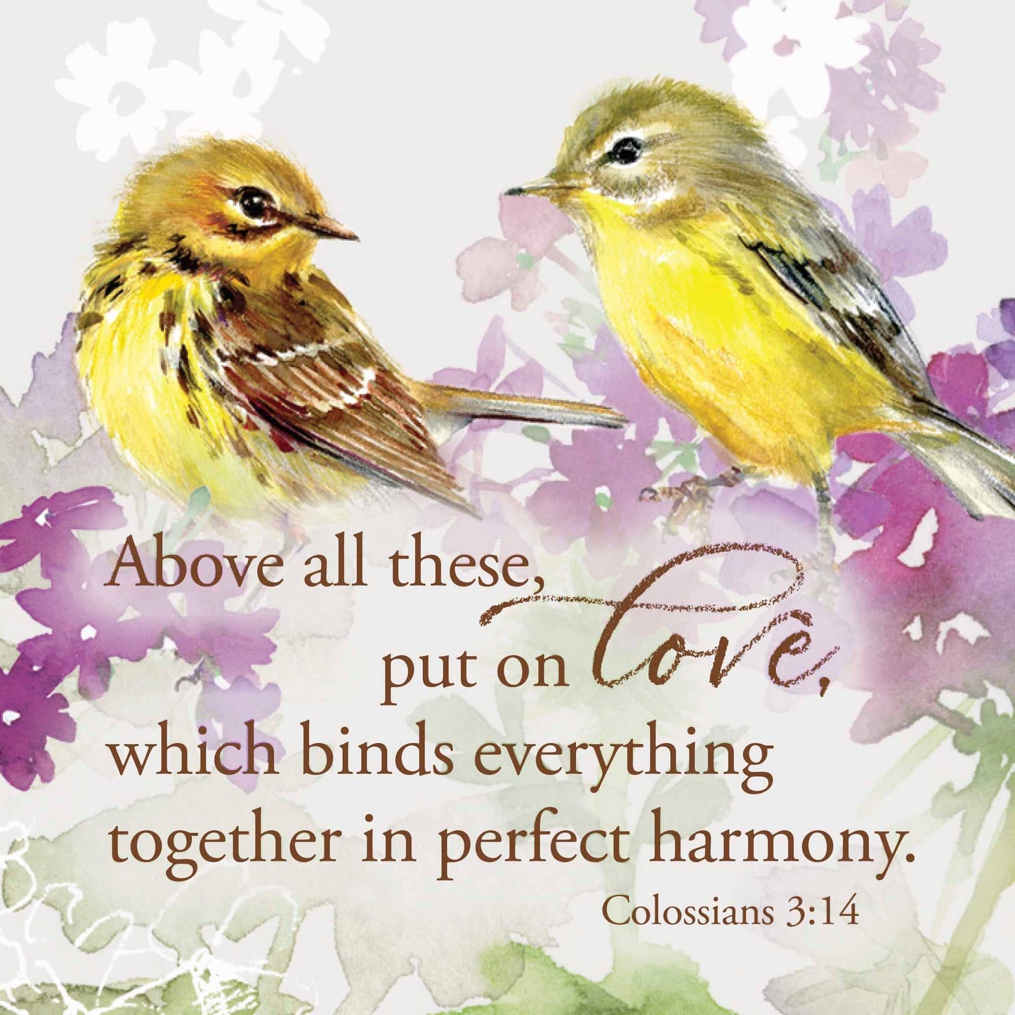 Bird Tabletop Figurine "Love One Another"