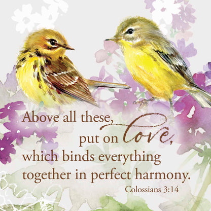 Bird Tabletop Figurine "Love One Another"