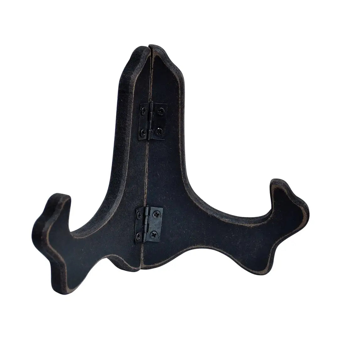 Wooden Easel Plate Stand - Black, 3 Size Options