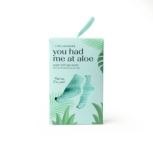 You Had Me At Aloe Super Soft Spa Socks - 3 Colors