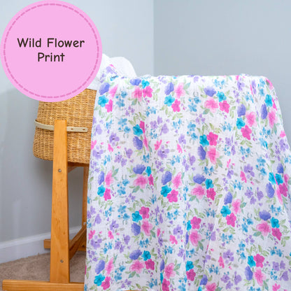 Baby Muslin Swaddle Blanket -  Field of Dreams